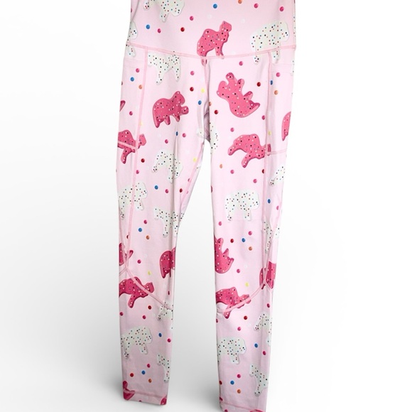 Feed Me Fight Me Elephant Circus Animal Cookie Leggings Size Small RARE - Picture 2 of 5